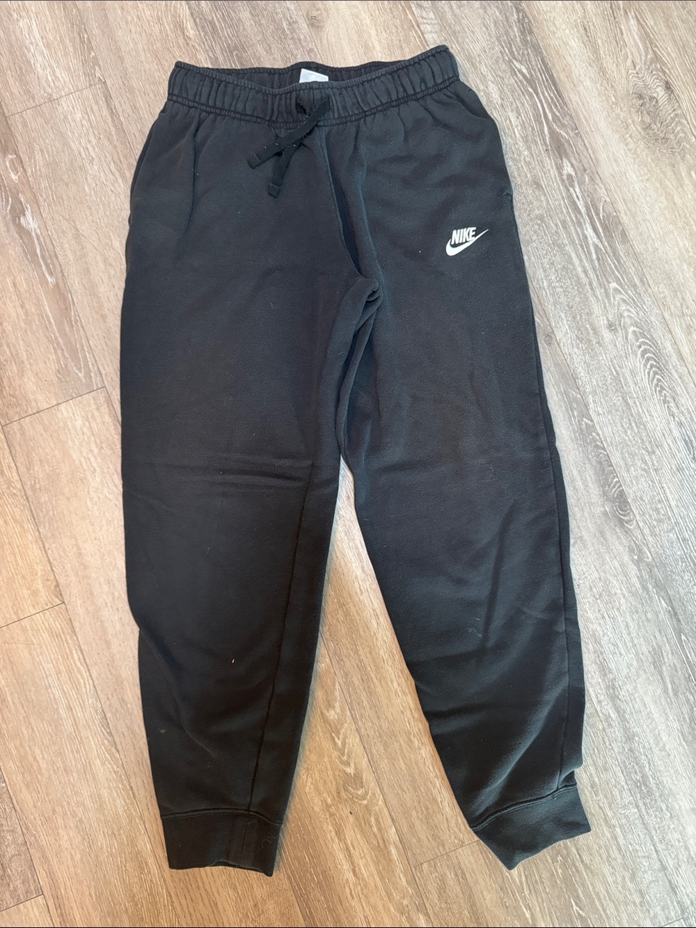 Nike Black Womens Fleece Joggers with White Swoosh